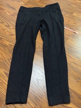 LOFT Black ponte front seam skinny pants Size 6